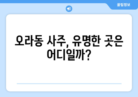 제주도 제주시 오라동에서 찾는 나만의 사주 명인 | 오라동 사주, 유명한 곳, 추천, 후기, 예약, 가격