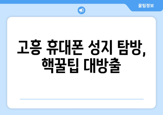 전라남도 고흥군 도양읍 휴대폰 성지 좌표| 최신 정보와 할인 꿀팁! | 고흥 휴대폰, 싸게 사는 법, 성지 탐방