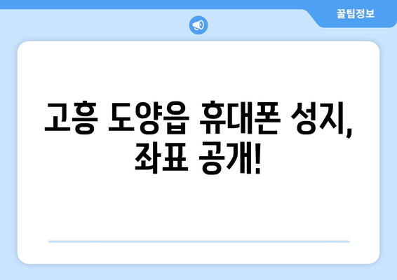 전라남도 고흥군 도양읍 휴대폰 성지 좌표| 최신 정보와 할인 꿀팁! | 고흥 휴대폰, 싸게 사는 법, 성지 탐방