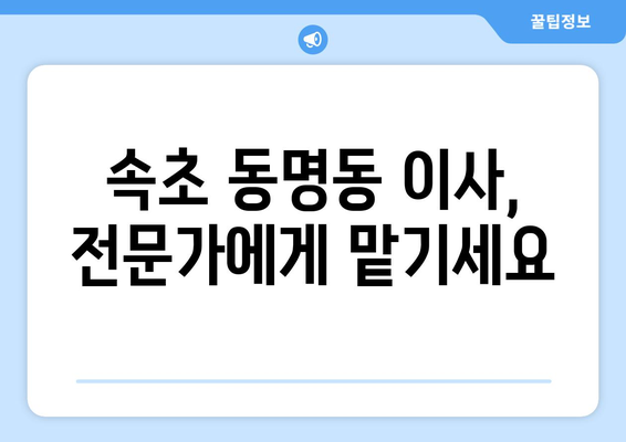 강원도 속초시 동명동 용달이사 전문 업체 비교 가이드 | 저렴하고 안전한 이사, 지금 바로 찾아보세요!