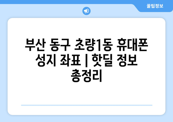 부산 동구 초량1동 휴대폰 성지 좌표| 최신 정보 & 가격 비교 | 휴대폰, 성지, 핫딜, 할인